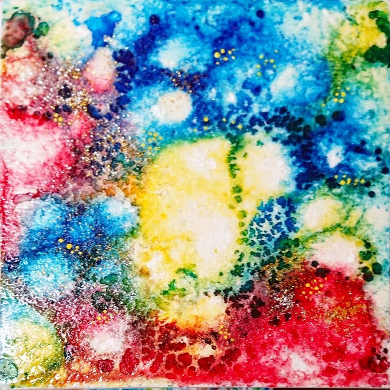 幸運波動アート＊宙からの奇跡光　龍と鳳凰～ライオンズゲート～開運金運　発展成長 高次元アート＊虹色鳳凰巡光龍神 陽月陰陽太極図 波動転写 幸せ